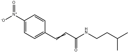 (E)-N-(3-methylbutyl)-3-(4-nitrophenyl)prop-2-enamide Struktur