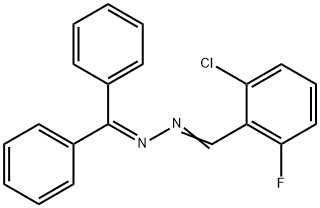 (E)-N-[(E)-(2-chloro-6-fluorophenyl)methylideneamino]-1,1-diphenylmethanimine Struktur