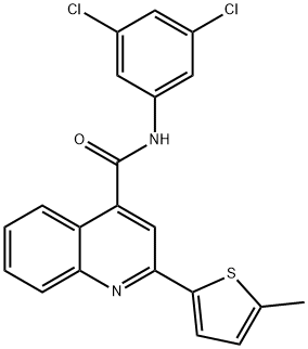 N-(3,5-dichlorophenyl)-2-(5-methylthiophen-2-yl)quinoline-4-carboxamide Struktur