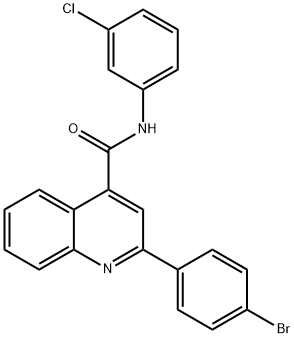 2-(4-bromophenyl)-N-(3-chlorophenyl)quinoline-4-carboxamide Struktur