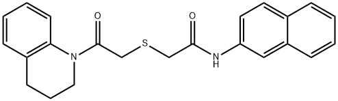 2-[2-(3,4-dihydro-2H-quinolin-1-yl)-2-oxoethyl]sulfanyl-N-naphthalen-2-ylacetamide Struktur