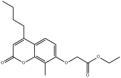 ethyl 2-(4-butyl-8-methyl-2-oxochromen-7-yl)oxyacetate Struktur