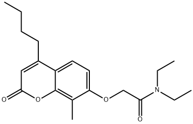 2-(4-butyl-8-methyl-2-oxochromen-7-yl)oxy-N,N-diethylacetamide Struktur