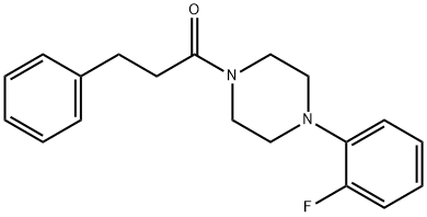 1-[4-(2-fluorophenyl)piperazin-1-yl]-3-phenylpropan-1-one Struktur