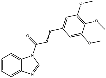 (E)-1-(benzimidazol-1-yl)-3-(3,4,5-trimethoxyphenyl)prop-2-en-1-one Struktur