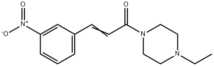 (E)-1-(4-ethylpiperazin-1-yl)-3-(3-nitrophenyl)prop-2-en-1-one Struktur