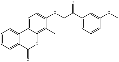 3-[2-(3-methoxyphenyl)-2-oxoethoxy]-4-methylbenzo[c]chromen-6-one Struktur