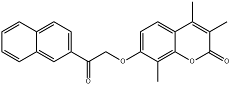 3,4,8-trimethyl-7-(2-naphthalen-2-yl-2-oxoethoxy)chromen-2-one Struktur