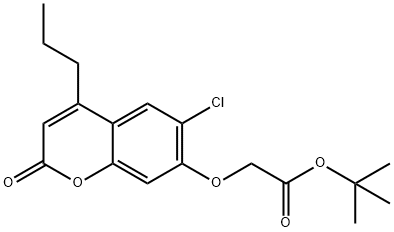 tert-butyl 2-(6-chloro-2-oxo-4-propylchromen-7-yl)oxyacetate Struktur