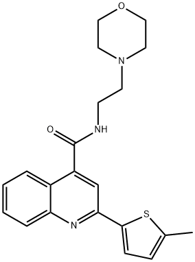 2-(5-methylthiophen-2-yl)-N-(2-morpholin-4-ylethyl)quinoline-4-carboxamide Struktur