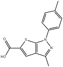 3-methyl-1-(4-methylphenyl)thieno[2,3-c]pyrazole-5-carboxylic acid Struktur