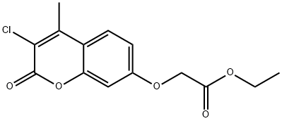 ethyl 2-(3-chloro-4-methyl-2-oxochromen-7-yl)oxyacetate Struktur