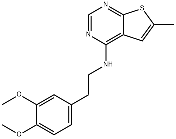 N-[2-(3,4-dimethoxyphenyl)ethyl]-6-methylthieno[2,3-d]pyrimidin-4-amine Struktur