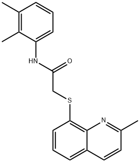 N-(2,3-dimethylphenyl)-2-(2-methylquinolin-8-yl)sulfanylacetamide Struktur