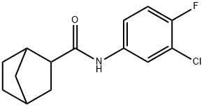 N-(3-chloro-4-fluorophenyl)bicyclo[2.2.1]heptane-3-carboxamide Struktur