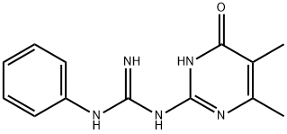 2-(5,6-dimethyl-4-oxo-1H-pyrimidin-2-yl)-1-phenylguanidine Struktur