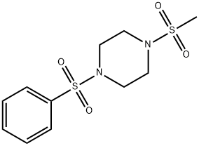 1-(benzenesulfonyl)-4-methylsulfonylpiperazine Struktur