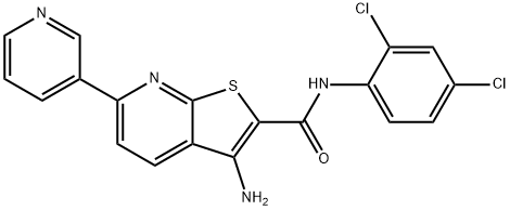 3-amino-N-(2,4-dichlorophenyl)-6-pyridin-3-ylthieno[2,3-b]pyridine-2-carboxamide Struktur