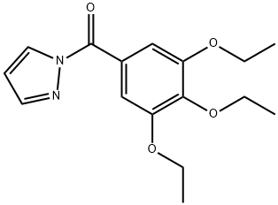 pyrazol-1-yl-(3,4,5-triethoxyphenyl)methanone Struktur