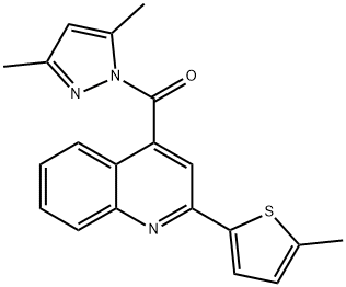 (3,5-dimethylpyrazol-1-yl)-[2-(5-methylthiophen-2-yl)quinolin-4-yl]methanone Struktur