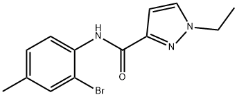 N-(2-bromo-4-methylphenyl)-1-ethylpyrazole-3-carboxamide Struktur