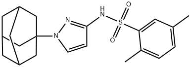 N-[1-(1-adamantyl)pyrazol-3-yl]-2,5-dimethylbenzenesulfonamide Struktur