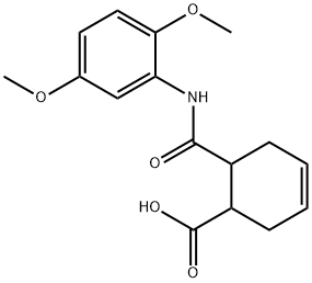 6-[(2,5-dimethoxyphenyl)carbamoyl]cyclohex-3-ene-1-carboxylic acid Struktur