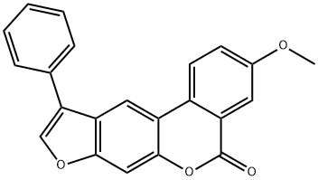 3-methoxy-10-phenyl-[1]benzofuro[6,5-c]isochromen-5-one Struktur