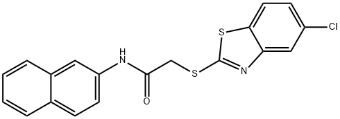 2-[(5-chloro-1,3-benzothiazol-2-yl)sulfanyl]-N-naphthalen-2-ylacetamide Struktur