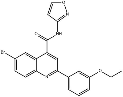 6-bromo-2-(3-ethoxyphenyl)-N-(1,2-oxazol-3-yl)quinoline-4-carboxamide Struktur