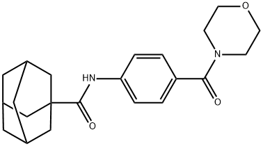 N-[4-(morpholine-4-carbonyl)phenyl]adamantane-1-carboxamide Struktur