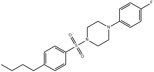 1-(4-butylphenyl)sulfonyl-4-(4-fluorophenyl)piperazine Struktur