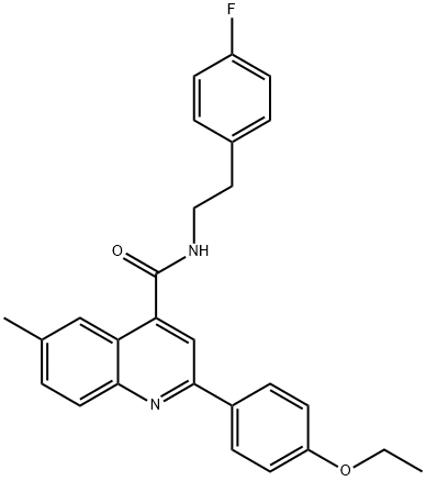 2-(4-ethoxyphenyl)-N-[2-(4-fluorophenyl)ethyl]-6-methylquinoline-4-carboxamide Struktur