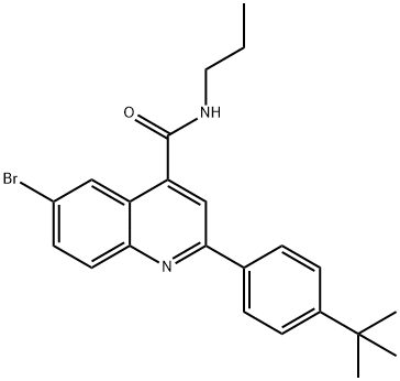 6-bromo-2-(4-tert-butylphenyl)-N-propylquinoline-4-carboxamide Struktur