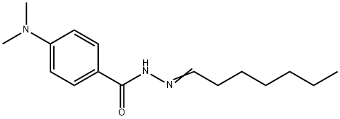 4-(dimethylamino)-N-[(E)-heptylideneamino]benzamide Struktur