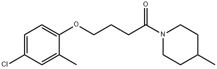 4-(4-chloro-2-methylphenoxy)-1-(4-methylpiperidin-1-yl)butan-1-one Struktur