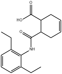 6-[(2,6-diethylphenyl)carbamoyl]cyclohex-3-ene-1-carboxylic acid Struktur