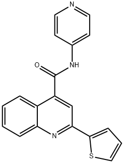 N-pyridin-4-yl-2-thiophen-2-ylquinoline-4-carboxamide Struktur