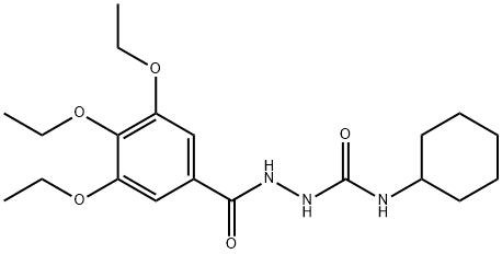 1-cyclohexyl-3-[(3,4,5-triethoxybenzoyl)amino]urea Struktur