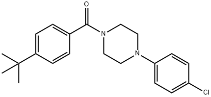 (4-tert-butylphenyl)-[4-(4-chlorophenyl)piperazin-1-yl]methanone Struktur