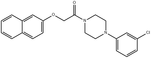 1-[4-(3-chlorophenyl)piperazin-1-yl]-2-naphthalen-2-yloxyethanone Struktur