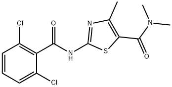 2-[(2,6-dichlorobenzoyl)amino]-N,N,4-trimethyl-1,3-thiazole-5-carboxamide Struktur