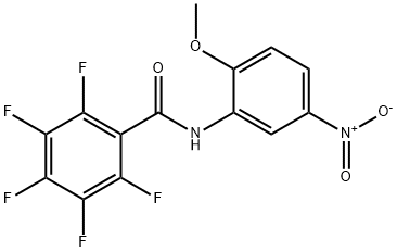 2,3,4,5,6-pentafluoro-N-(2-methoxy-5-nitrophenyl)benzamide Struktur