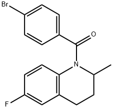 (4-bromophenyl)-(6-fluoro-2-methyl-3,4-dihydro-2H-quinolin-1-yl)methanone Struktur