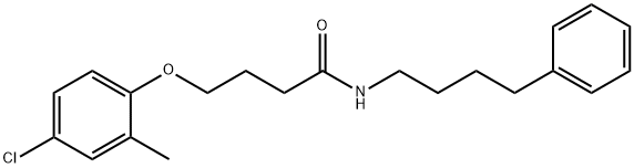 4-(4-chloro-2-methylphenoxy)-N-(4-phenylbutyl)butanamide Struktur