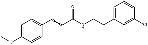 (E)-N-[2-(3-chlorophenyl)ethyl]-3-(4-methoxyphenyl)prop-2-enamide Struktur