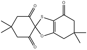 5',5',6,6-tetramethylspiro[5,7-dihydro-1,3-benzoxathiole-2,2'-cyclohexane]-1',3',4-trione Struktur