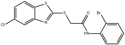 N-(2-bromophenyl)-2-[(5-chloro-1,3-benzothiazol-2-yl)sulfanyl]acetamide Struktur