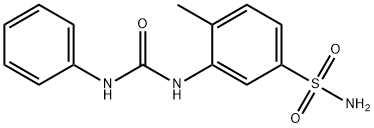 1-(2-methyl-5-sulfamoylphenyl)-3-phenylurea Struktur