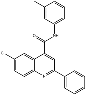 6-chloro-N-(3-methylphenyl)-2-phenylquinoline-4-carboxamide Struktur